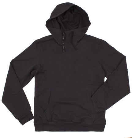 Black hoodie isolated on white の写真素材