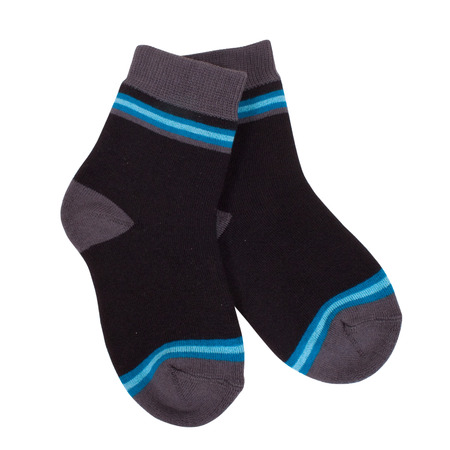 Striped socks isolated on white の写真素材