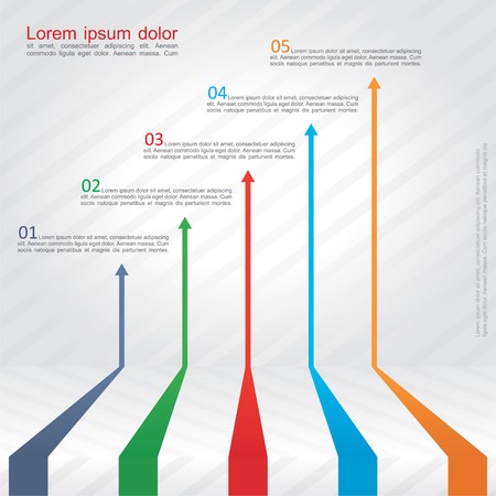 Concept of colorful arrows for different business design. illustrationのイラスト素材