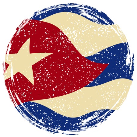 Cuban grunge flag. Grunge effect can be cleaned easily. illustrationのイラスト素材