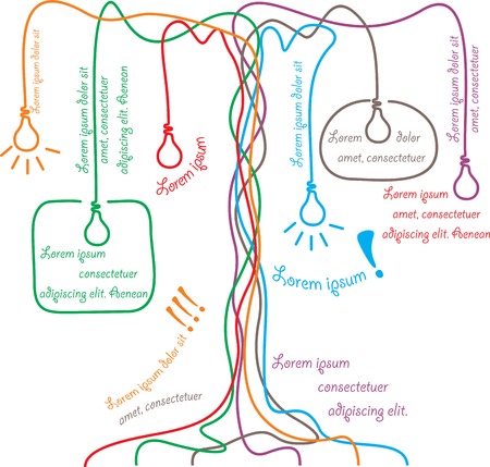Concept of colorful tree for different business design. illustrationのイラスト素材