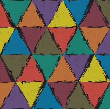 Seamless triangle grunge pattern background. Vector illustration.