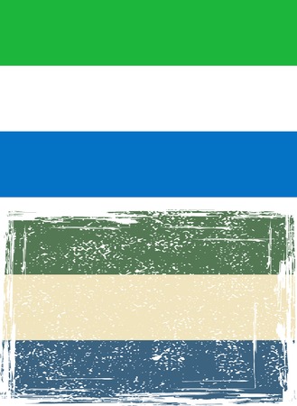 Sierra Leone grunge flag illustration  Grunge effect can be cleaned easily のイラスト素材