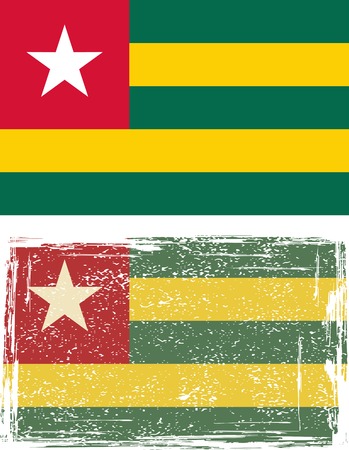 Togo grunge flag. のイラスト素材