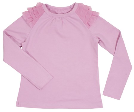 Pink blouse isolated on a white backgroundの写真素材