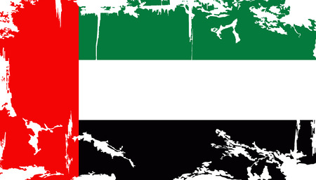 UAE grunge flag. Vector illustration. Grunge effect can be cleaned easily.のイラスト素材