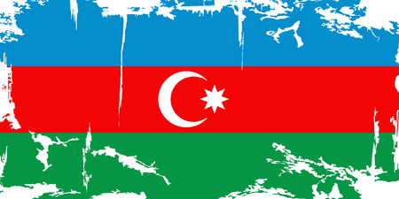 Azerbaijan grunge flag. Vector illustration. Grunge effect can be cleaned easily.のイラスト素材