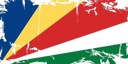 Seychelles grunge flag. Vector illustration. Grunge effect can be cleaned easily.のイラスト素材
