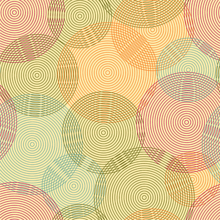 Abstract seamless background made of set of rings. Vector illustration.のイラスト素材