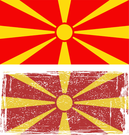 Macedonian grunge flag. のイラスト素材