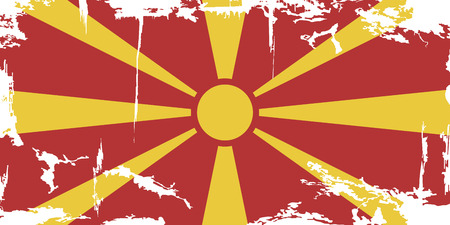 Macedonian grunge flag. のイラスト素材