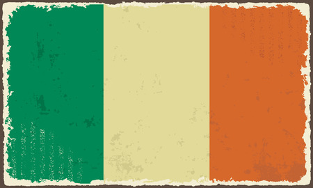 Irish grunge flag. Vector illustration. Grunge effect can be cleaned easily.のイラスト素材