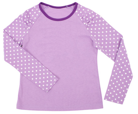 Women's child pink shirt. Isolated on a white background.の写真素材