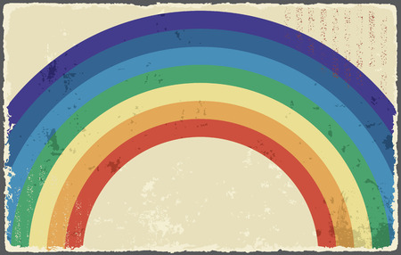 Abstract grunge background with rainbow. Vector illustration.のイラスト素材