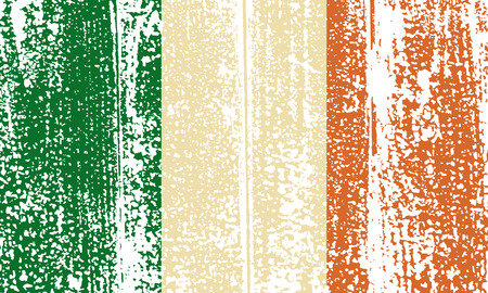 Irish grunge flag. Vector illustration. Grunge effect can be cleaned easily.のイラスト素材