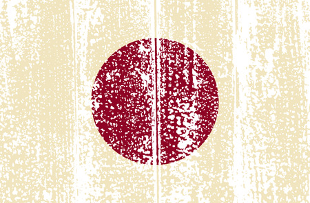 Japanese grunge flag. Vector illustration. Grunge effect can be cleaned easily.のイラスト素材