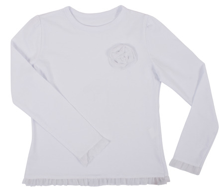 White blouse isolated on a white backgroundの写真素材