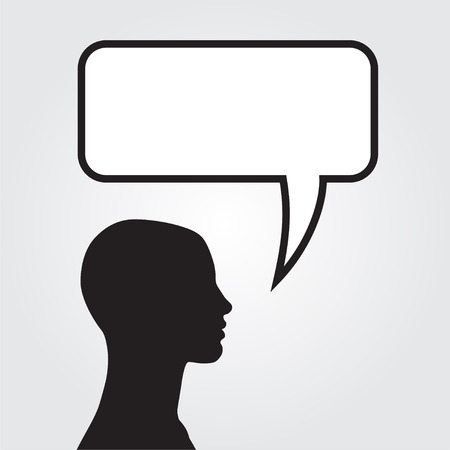 Clipart of man with speech bubble  Vectorのイラスト素材