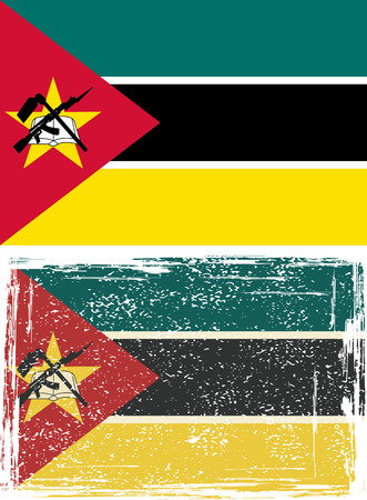 Mozambique grunge flag. のイラスト素材