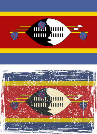 Swaziland grunge flag. Vector illustration. のイラスト素材
