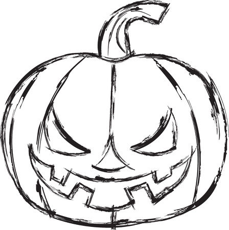 Halloween cartoon pumpkin.のイラスト素材