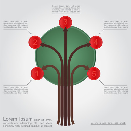 Abstract tree with space for text. Vectorのイラスト素材