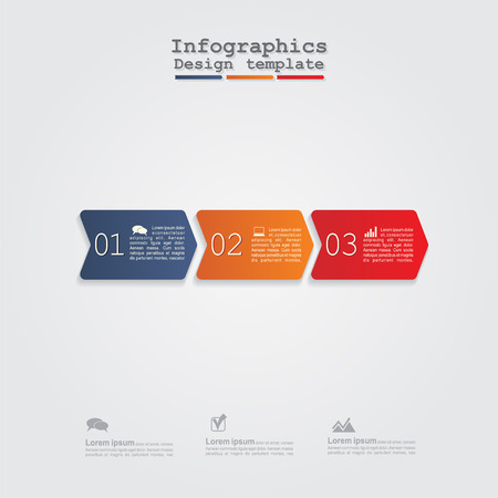 Infographics with arrows. Vector illustrationのイラスト素材