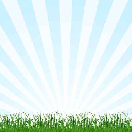 Landscape background with grass and sky. Vectorのイラスト素材