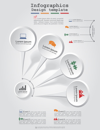 Infographics element web design layout. Vectorのイラスト素材