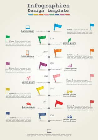 Infographics timeline element layout. Vectorのイラスト素材