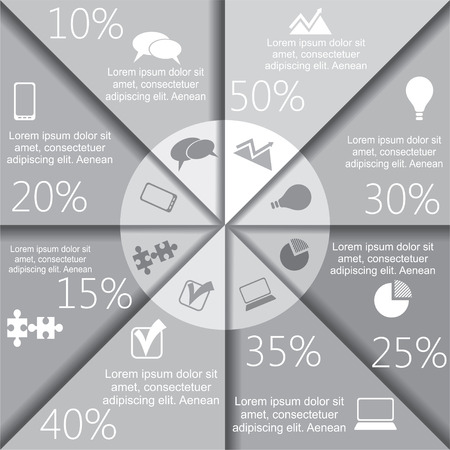 Business Infographics circle modern style. Vectorのイラスト素材