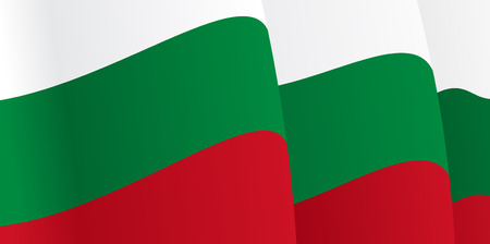 Background with waving Bulgarian Flag. Vectorのイラスト素材