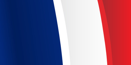 Background with waving French Flag. Vectorのイラスト素材