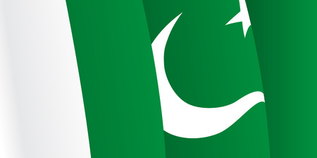 Background with waving Pakistani Flag. Vectorのイラスト素材