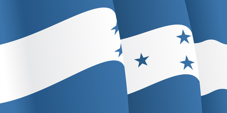 Background with waving Honduras Flag. Vectorのイラスト素材