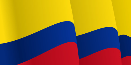 Background with waving Colombian Flag. Vectorのイラスト素材