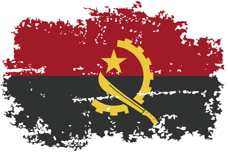 Angola grunge flag. Vector illustration.のイラスト素材