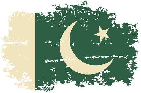 Pakistani grunge flag. Vector illustration.のイラスト素材