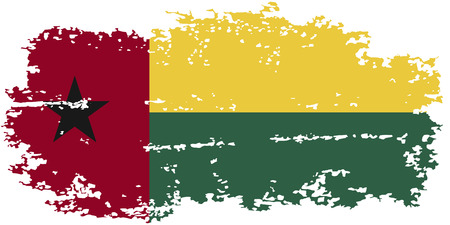 Guinea-Bissau grunge flag. Vector illustration.のイラスト素材