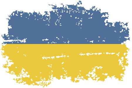 Ukrainian grunge flag. Vector illustration.のイラスト素材