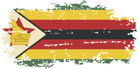 Zimbabwean grunge flag. Vector illustration.のイラスト素材