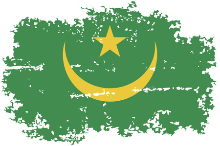 Mauritania grunge flag. Vector illustration.のイラスト素材