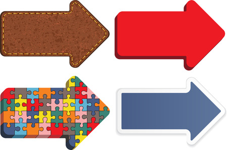 Set of different arrows. Vector illustrationのイラスト素材