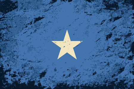 Somalian flag. Grunge background. Vector illustrationのイラスト素材
