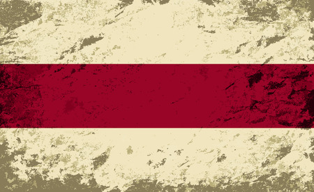 Belarusian flag. Grunge background. Vector illustrationのイラスト素材