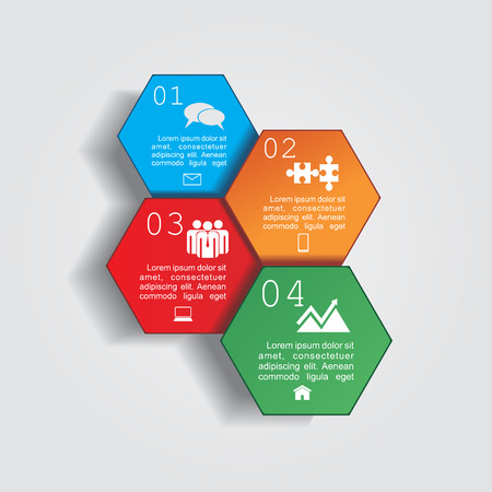 Infographic design template with elements and icons. Vectorのイラスト素材