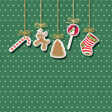 Christmas vintage card. のイラスト素材