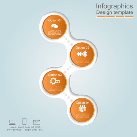 Infographic report template layout. Vector illustration Eps 8.のイラスト素材