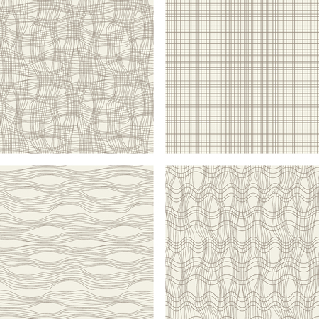 Set of different seamless patterns backgrounds. Vector illustration.のイラスト素材