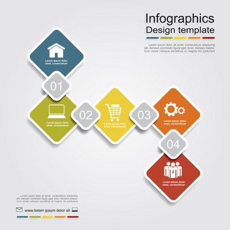 Infographic report template with place for your data. Vector illustrationのイラスト素材